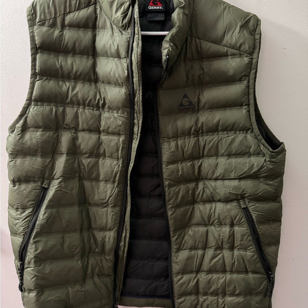 SOLD Olive Green Puffer Vest